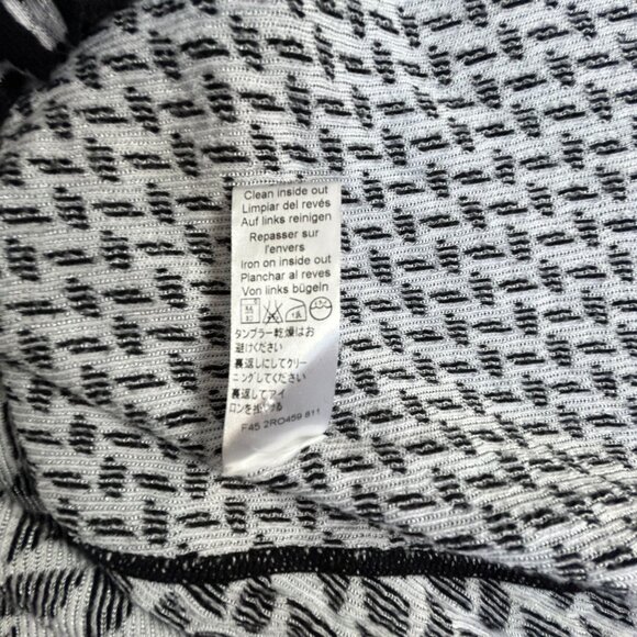 Kenzo Paris Womens Black & White Geometric Knit Dress Medium Short Sleeve Casual - Picture 5 of 9
